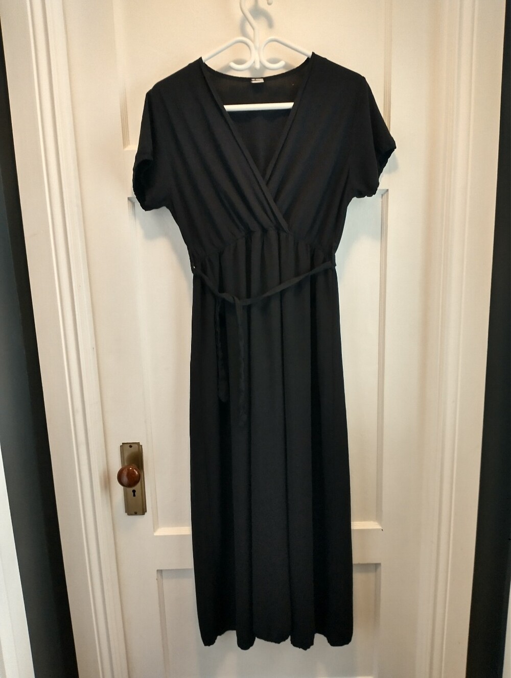 Simons Twik Black Wrap-Front Women's Dress
